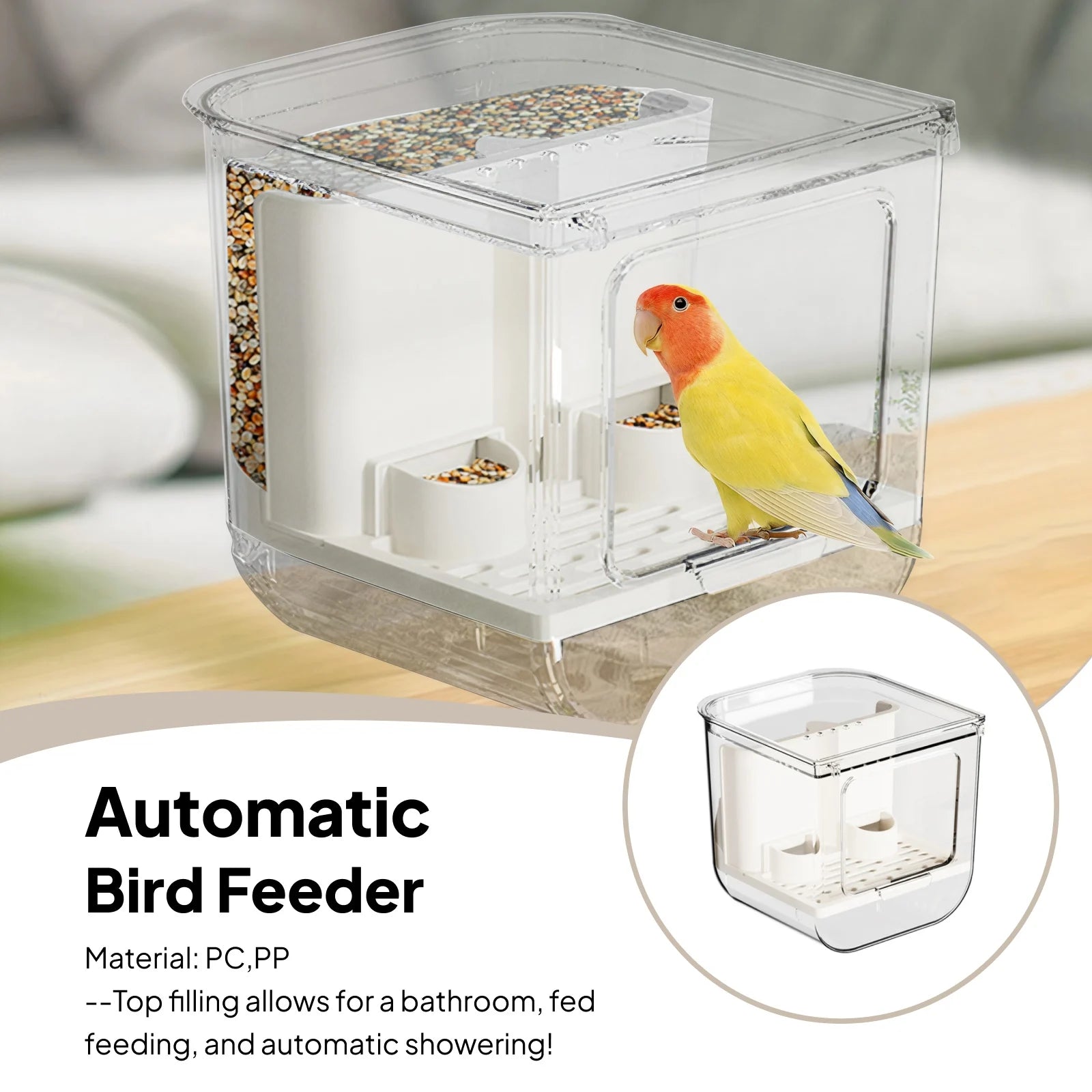 Acrylic Parrot Food Dispenser