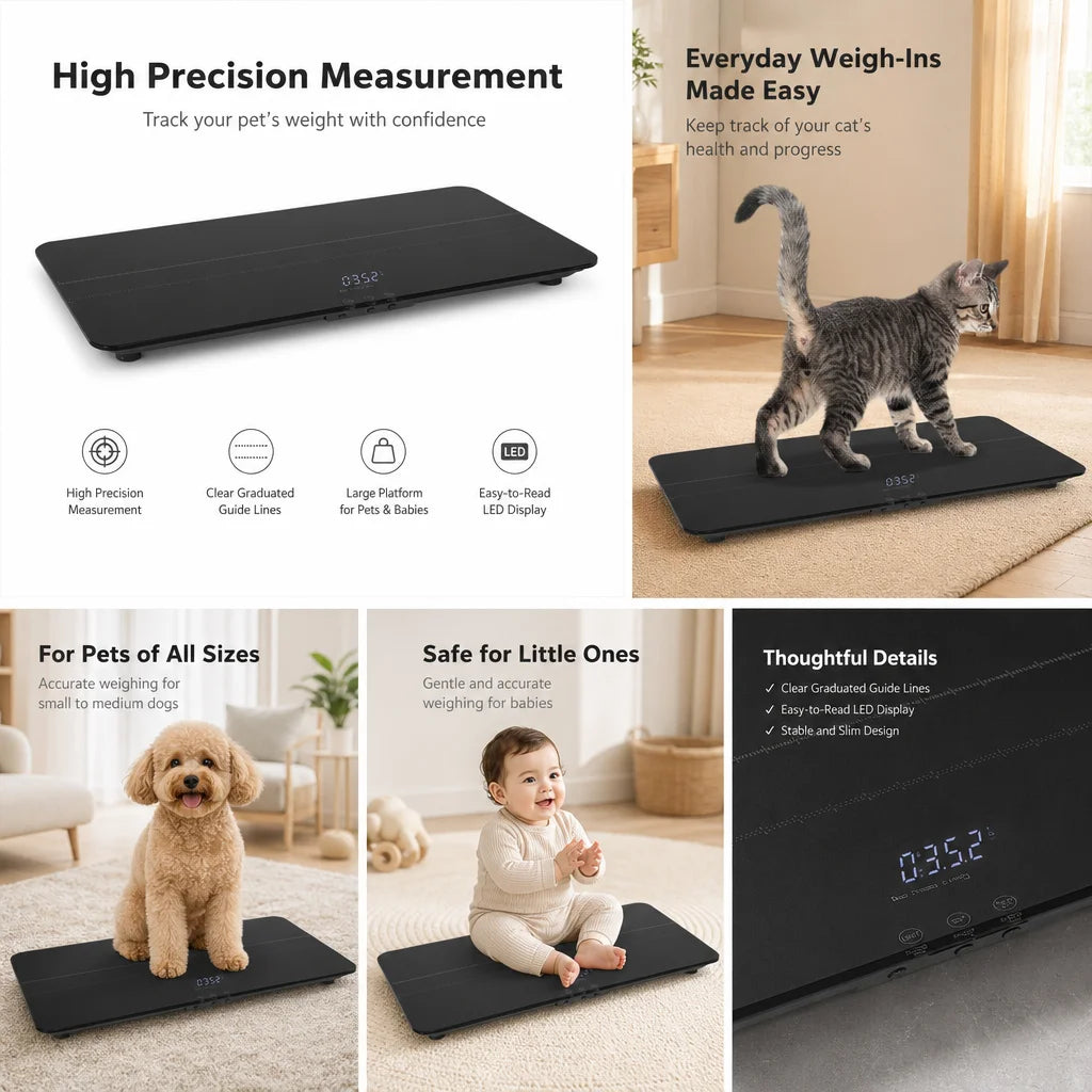 Black Digital Pet Scale for Dogs