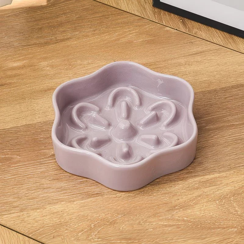 Cute Flower Shape Slow Feeder Bowl