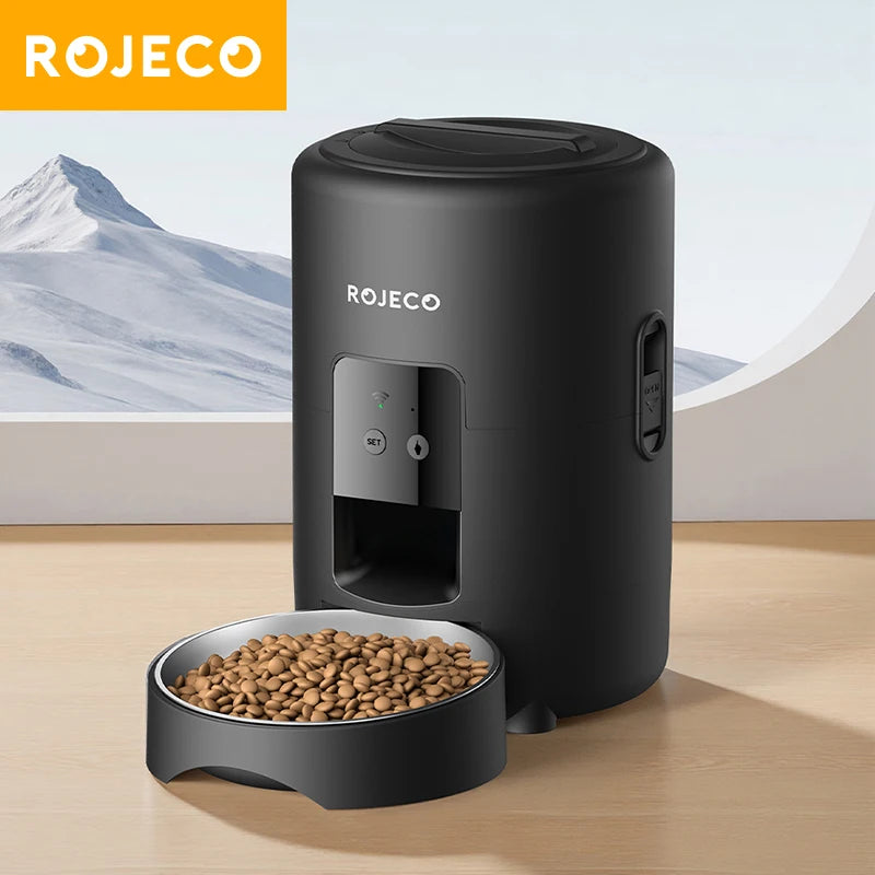 ROJECO 2L Automatic Pet Feeder Smart Cat Food Kibble Dispenser