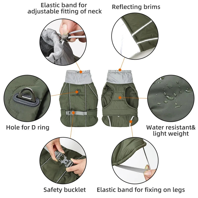 Dog Luxury Winter Jacket for Dogs