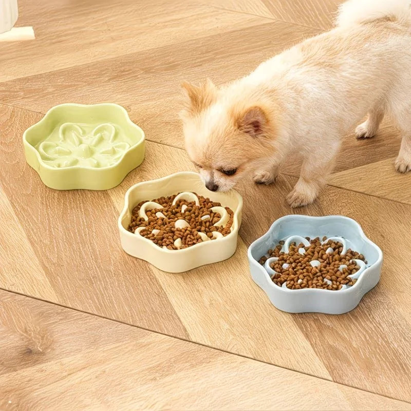 Cute Flower Shape Slow Feeder Bowl