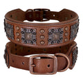 Genuine Leather Cool Spiked Dog Collar