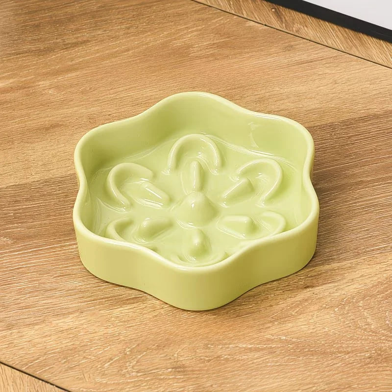 Cute Flower Shape Slow Feeder Bowl