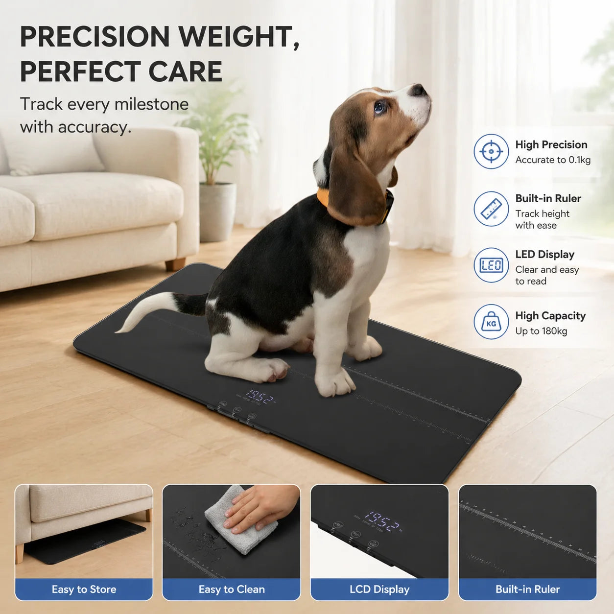 Black Digital Pet Scale for Dogs