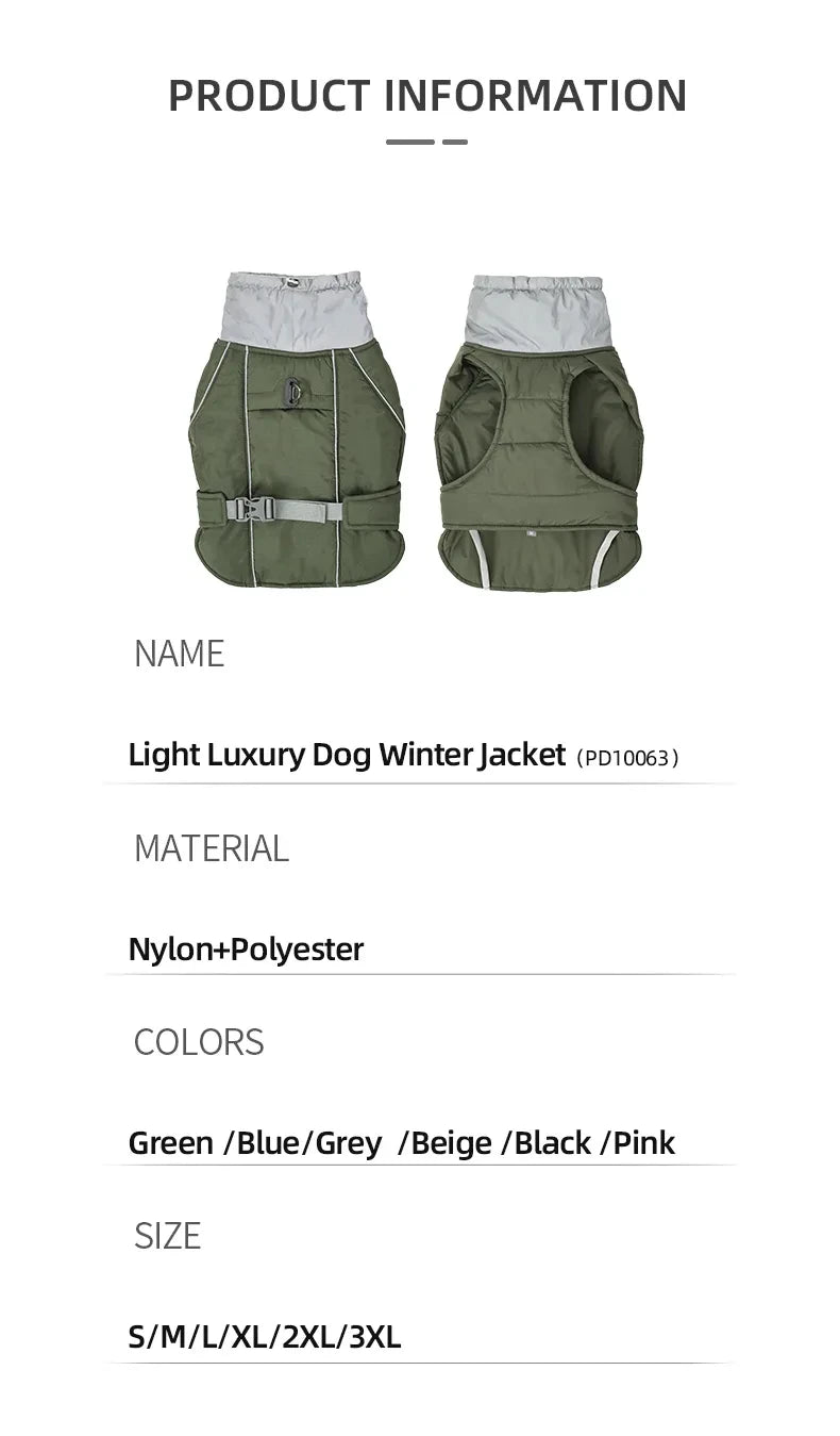 Dog Luxury Winter Jacket for Dogs